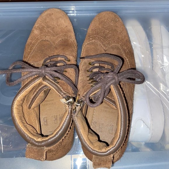 ALDO MR. B’s SUEDE LEATHER BROWN WINGTIP ANKLE BOOTS MENS - Picture 7 of 7